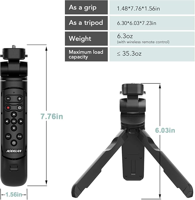 Wireless Camera Remote Control Shooting Grip Tripod with Shutter Release - Compatible with Nikon COOLPIX B600, A1000, P1000, Z50, Z30, P950 - for Travel, Vlogging, Photography