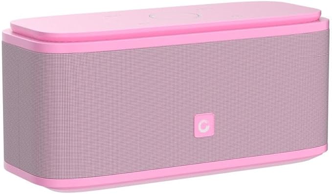 DOSS SoundBox Touch Wireless Bluetooth Speaker with 12W HD Sound and Bass, IPX5 Water-Resistant, 20H Playtime, Handsfree, Portable for Office, Home, Outdoor, Travel-Pink