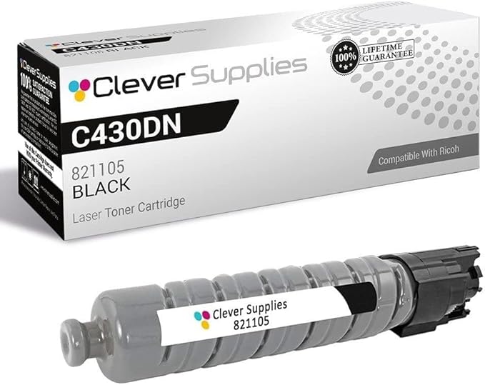 CS Replacement Toner Cartridge Compatible with Ricoh C430DN 821105 Black Color Laser Aficio SP C430DN Aficio SP C431DN Aficio SP C431DN-HS Aficio SP C431DNHT 2 Black Set