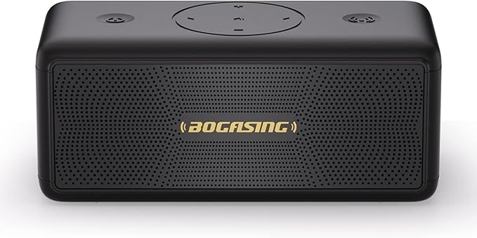 BOGASING Bluetooth Speakers, M5 Portable Wireless Speaker with 40W Loud Stereo Sound & Punchy Bass, 30H Playtime, IPX7 Waterproof, Bluetooth 5.3, EQ, TWS, TF-Card, AUX, USB, for Outdoor Home (Black)