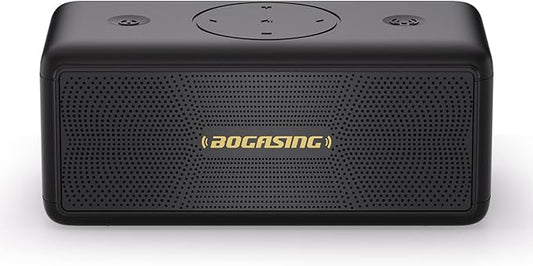 BOGASING Bluetooth Speakers, M5 Portable Wireless Speaker with 40W Loud Stereo Sound & Punchy Bass, 30H Playtime, IPX7 Waterproof, Bluetooth 5.3, EQ, TWS, TF-Card, AUX, USB, for Outdoor Home (Black)