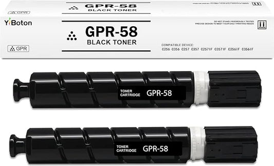 High Yield GPR-58 GPR58 Black Toner Cartridge for Imagerunner Advance iR-ADV C256 C256iF C257 C257iF C356 C356iF C357 C357iF Printers(2-Pack)