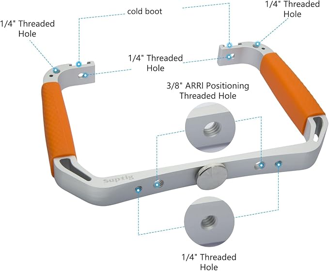 Suptig Dive Rig, Action Camera Rig Compatible for Gopro Hero 13 12 11 10 9 8 7, DJI Osmo, Insta 360, Akaso, Olympus TG, Phone and More Action Camera