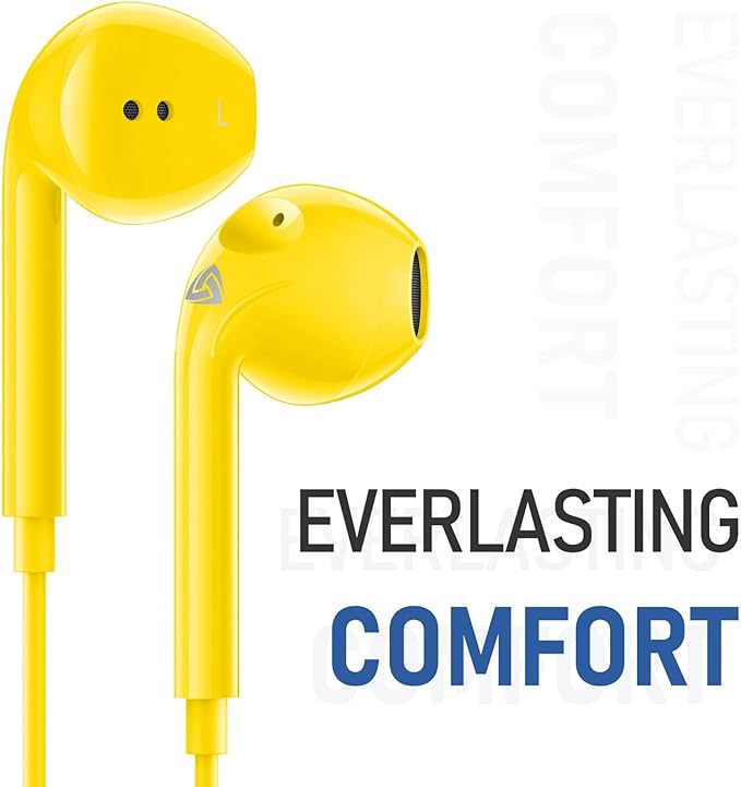LUDOS Zenith USB C Headphones for iPhone 17 16 15 Pro Max Plus Air iPad Pro Air, 2 Years Warranty, USB-C Earbuds for Samsung Galaxy S24 S23 Ultra S22 S21 S20 A55 A54, USB Type C Earphones - Yellow