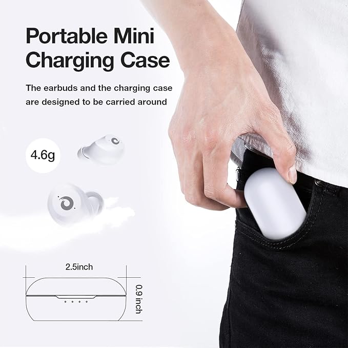 X9 Wireless Earbuds Bluetooth 5.3 Headphones Waterproof Stereo Earphones in Ear Touch Control with Microphone Headset with Deep Bass for Sport, Gaming and Running(White)