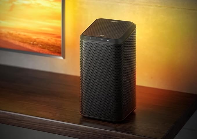 PHILIPS Fidelio TAFS1 Bluetooth Speaker System - 60 W RMS - Alexa, Google Assistant, Siri Supported - Black