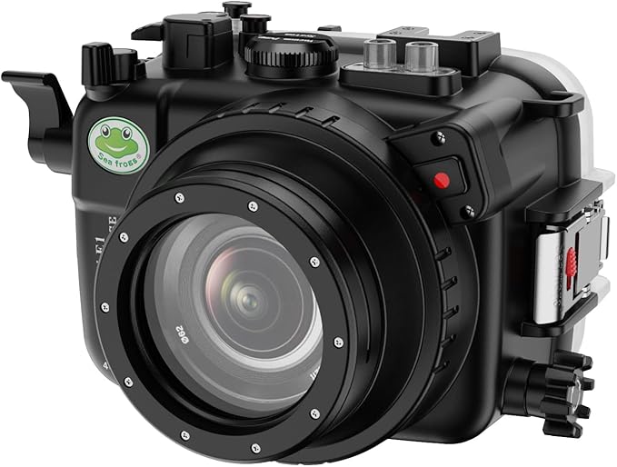 Sea frogs Camera Housing Compatible with Sony ZV-E1 with FE 90mm F2.8 G OSS Lens,Waterproof IPX8 Rated, 40m/130ft Depth Protection Underwater Camera Case, Ideal for Diving, Surfing, Rowing