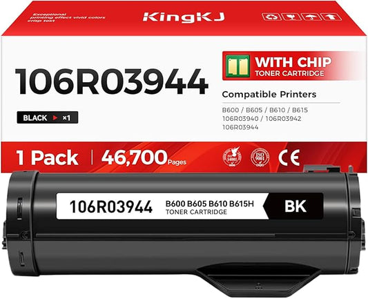 VersaLink B600 B610 106R03944 Black High Capacity Toner Cartridge 2-Pack Replacement for Xerox 106R03940 106R03942 Toner Compatible for Xerox VersaLink B600 B605 B610 B615 Laser Printer Ink All-in-One