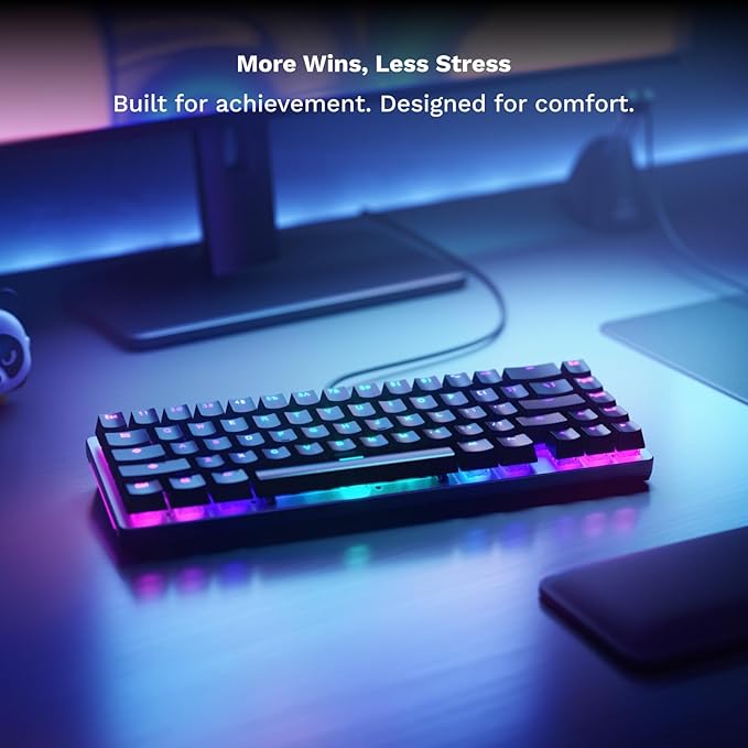 Glorious Gaming GMMK 2 Compact 65% Barebones (Frame Only) - Mechanical Gaming Keyboard Frame, Compact TKL Size (65%), Aluminium, Customisable, Per Key RGB, American QWERTY Layout - Black