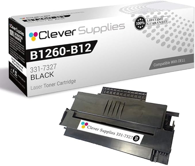 CS Replacement Toner Cartridge Compatible with Dell B1260-B1265 331-7327 Black Laser B1260DN Laser B1260DNF Laser B1265DFW Laser B1265DNF Multifunction B1260DNF Multifunction B1265DNF