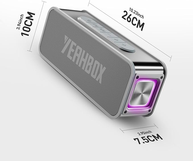 Portable Bluetooth Speaker 50W Powerful Sound IPX6 Waterproof Speaker, Support Bluetooth/Aux/TF Card/U Disk Input, TWS Pairing Speakers for Home, Outdoor and Travel