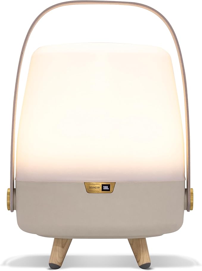 [Sound by JBL] Kooduu Mini Bluetooth Speaker Lamp – Cordless, Rechargeable Speaker & Lamp for Indoor/Outdoor Use, Sand