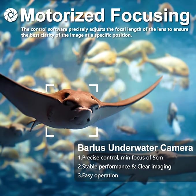 Upgraded Underwater Camera Adjustable Focus Lens 5MP Full HD Video POE Camera for Koi Pond