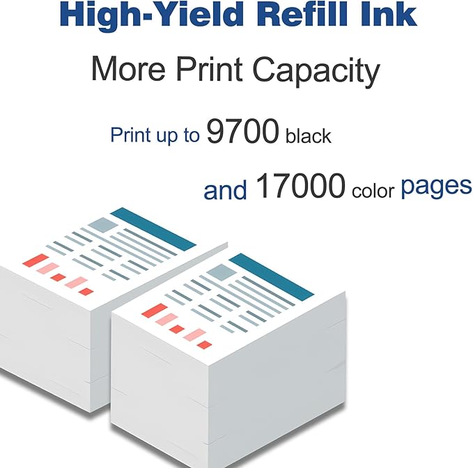 522 Black High Colour Accuracy Ink Bottles Replacement for Epson T522 502 Use for Refill EcoTank ET-2803 ET-2800 ET-2720 ET-3750 ET-4800 ET-4700 ET-2750 Printers 2 Bottles