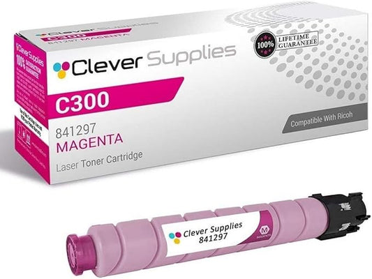 CS Replacement Toner Cartridge Compatible with Ricoh C300 841297 Magenta Color Laser Aficio MP C300 Aficio MP C300SR Aficio MP C400 Aficio MP C400SR Aficio MP C401 Aficio MP C401SR C230 C230SR Magenta