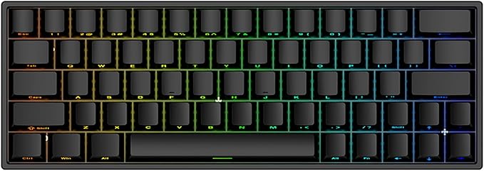 Hyekit Irock ND63 PRO Rapid Trigger Magnetic Switch Gaming Keyboard, 60% 63 Keys Wired Mechanical Keyboard w/Hyper-Fast Actuation, Actuation Point Adjustable, 8K Hz Polling Rate, RGB HotSwap, Black