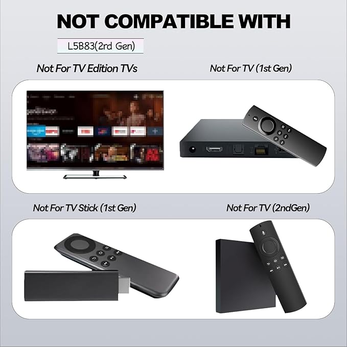 (Pack of 2) New Voice Replacement TV Remote Compatible with Stick 2rd Gen L5B83H, with Amazon Smart TVs Stick (2nd Gen,3rd Gen,Lite,4K)