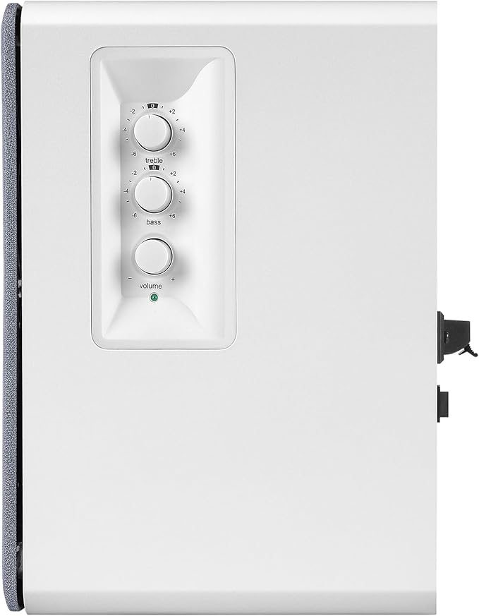 Edifier R1280T Powered Bookshelf Speakers - 2.0 Active Near Field Studio Monitor Speaker - White Enclosure - 42 Watts RMS