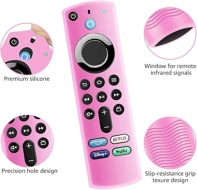 [3-Pack] Climberer Firestick Remote Cover Compatible fireStick Remote Easier to find, Compatible with Firestick 4k HD | FireCube | FireStick HD Remote (Fluorescent Green/Yellow/Pink)