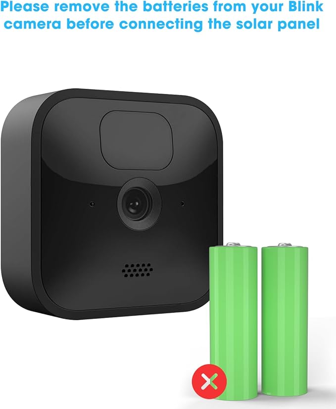 5W Solar Panel Charger Compatible with Blink Outdoor/Outdoor(3rd Gen)/XT XT2 Camera, Solar Panel for Blink Camera, 13.1ft Charging Cable & Rubber Plug, IP65 Weatherproof with Secure Wall Mount, 1 Pack