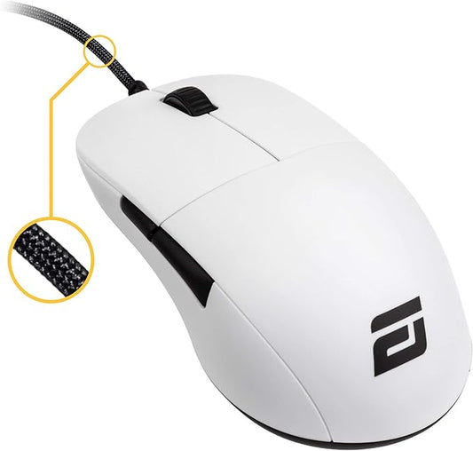 ENDGAME GEAR XM1 Gaming Mouse, Programmable Mouse with 5 Buttons and 16,000 DPI, White