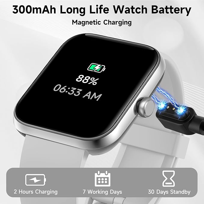 Smart Watch for Men Women with Bluetooth Call,Alexa Built-in Smartwatch,1.8" DIY Dial Fitness Watch with 100+ Sport Mode,IP68 Waterproof Watch Compatible with Android iOS