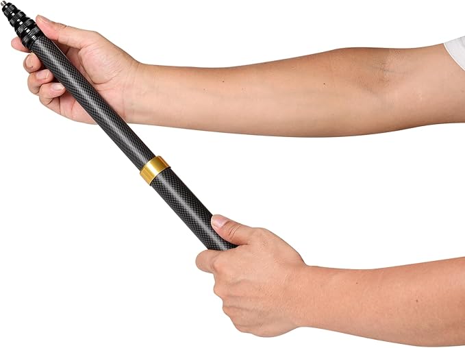 118"/3.0m Extended Long Invisible Carbon Fiber Selfie Stick for Insta360 x5 x4 Insta 360 x5 x4 x3 x2 x one rs Cameras Accessories (Yellow)