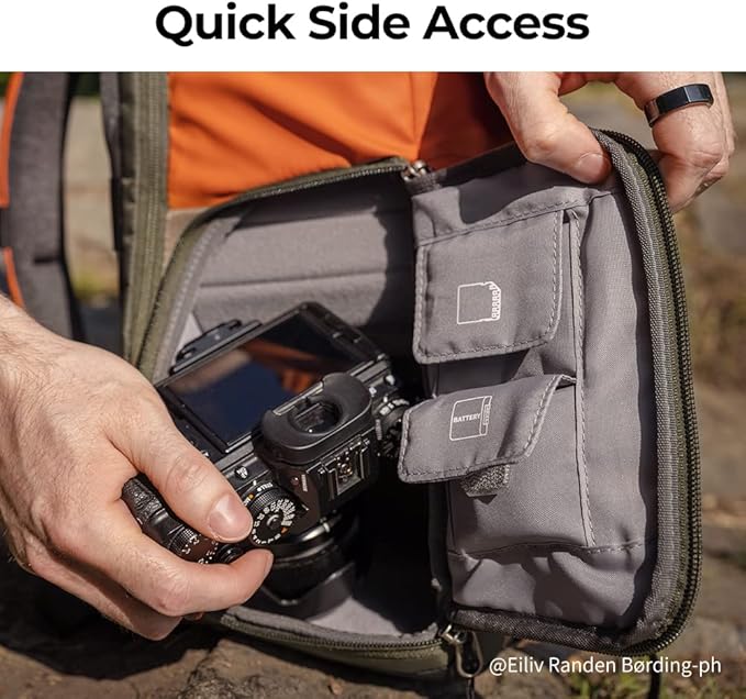 K&F Concept Camera Backpack, Camera Bags for Photographers Large Capacity Camera Case with Raincover,15-15.6 Inch Laptop Compartment Compatible for Canon/Nikon/Sony/DJI Mavic Drone(Backpack 20L)