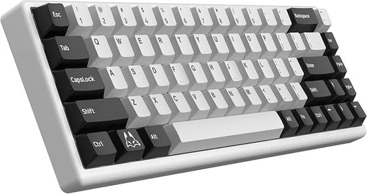 ARBITER Polar 65 - CNC Magnetic Gaming Keyboard w Rapid Trigger, Hall Effect Switches, CNC Aluminum Frame, Rapid Key, 65% Compact, Bright RGB, Dual-Shot PBT Keycaps - White Panda