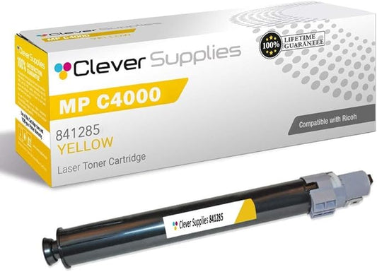 CS Replacement Toner Cartridge Compatible with Ricoh MP C4000 841285 Yellow Lanier LD 645C 655C LD540C LD550C C4040 C5050 C9145 C9155 MP C4000 Toner Cartridge Yellow