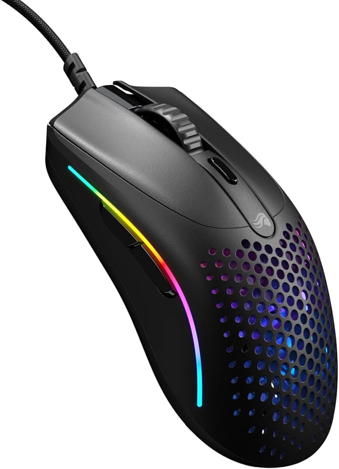 Glorious Model O 2 Mini Wired Gaming Mouse: Superlight 49g, 26K Optical Sensor, Motion Sync, 80M Clicks, 6 Programmable Buttons, Mouse for Small Hands, FPS, MMO, MOBA, Battle Royal Mouse, Black