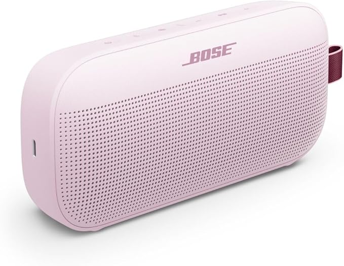 Bose SoundLink Flex Portable Bluetooth Speaker (2nd Gen), Portable Outdoor Speaker with Hi-Fi Audio, Up to 12 Hours Battery Life, Waterproof and Dustproof, Petal Pink - Limited Edition Color