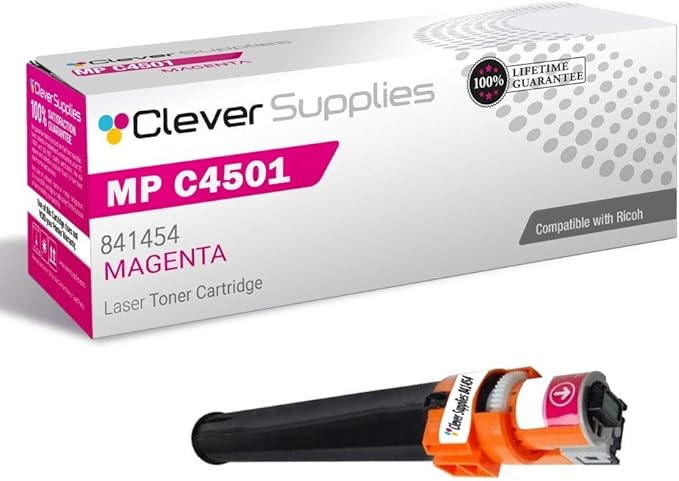CS Replacement Toner Cartridge Compatible with Ricoh MP C4501 841454 Magenta LD 645C LD 655C LD540C LD550C C4040 C5050 C9145 C9155 Toner Cartridge Magenta