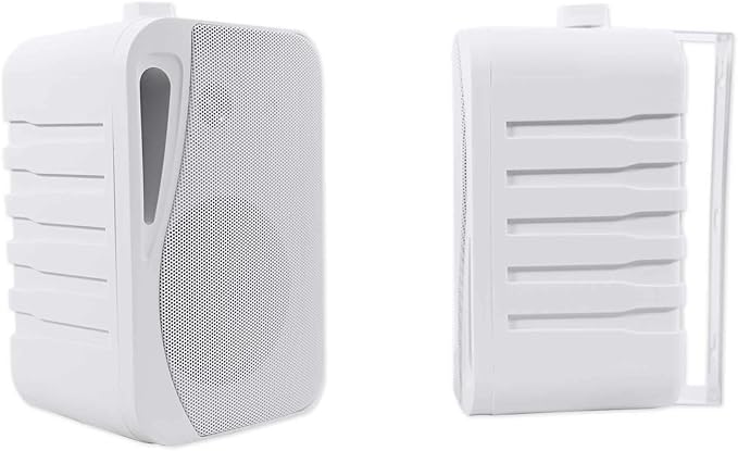 Rockville HP4S Pair 360W 4" Outdoor/Indoor Speakers 4 Ohm, Weather-Resistant, Swivel Brackets, 4" Woofer + 1/2" Tweeter, for Home Theater and Patio