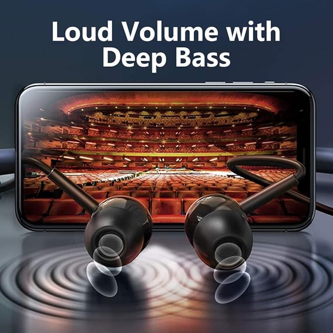 Wired in-Ear Headphones with Mic Volume Control Noise Cancelling Earbuds with Microphone Powerful Bass Earphones 3.5mm Jack for iOS Android Smartphones (Black)