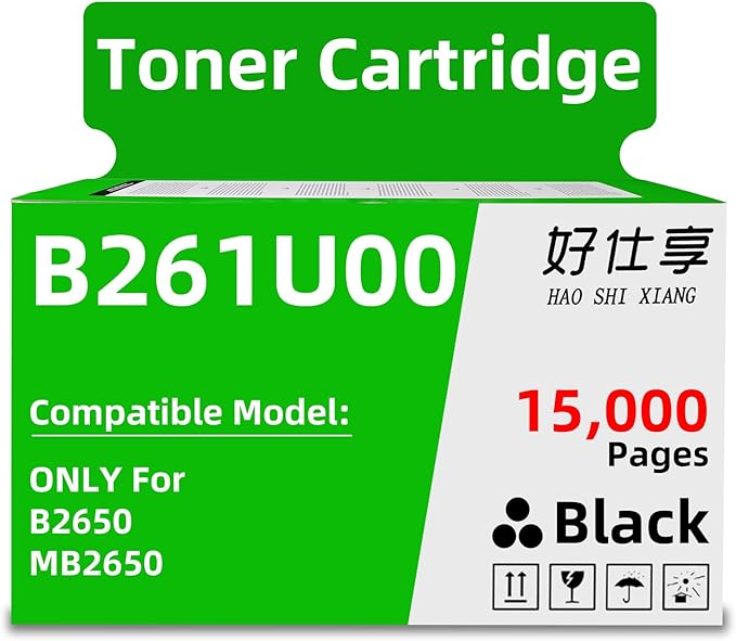 B261U00 Compatible High Yield Toner Cartridge Replacement ONLY for Lexmark B2650 MB2650 B2650DN B2650DW MB2650ADWE Series Laser Printers (B261U00-1Pack-15,000Pages)