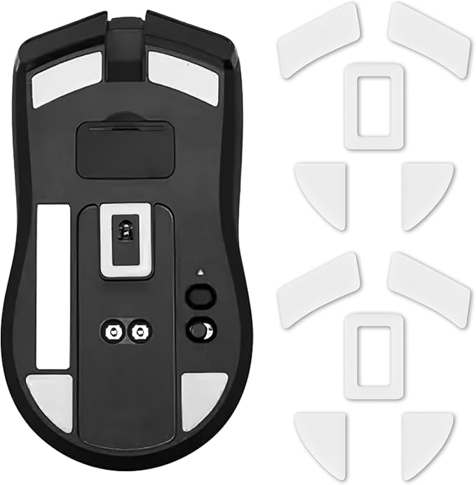 2 Pack Ultimate Lightweight Wireless Gaming Mouse Feet Sliding Stickers, Mice Glass Skates Pad, Replacement Glide Stickers for Smooth Control and Precision on Any Gaming Surface (PTFE)