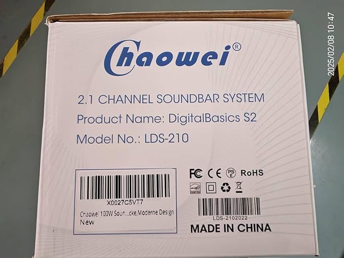 Chaowei Sound Bar for Smart TV 37 Inch 120W Bluetooth 5.0 Speaker with Builtin Subwoofers, 2.1Ch 3D Surround Sound System with 8 Speakers,7 Sound Modes,4EQ,AUX/HDMI ARCOPT\USBBT Connect