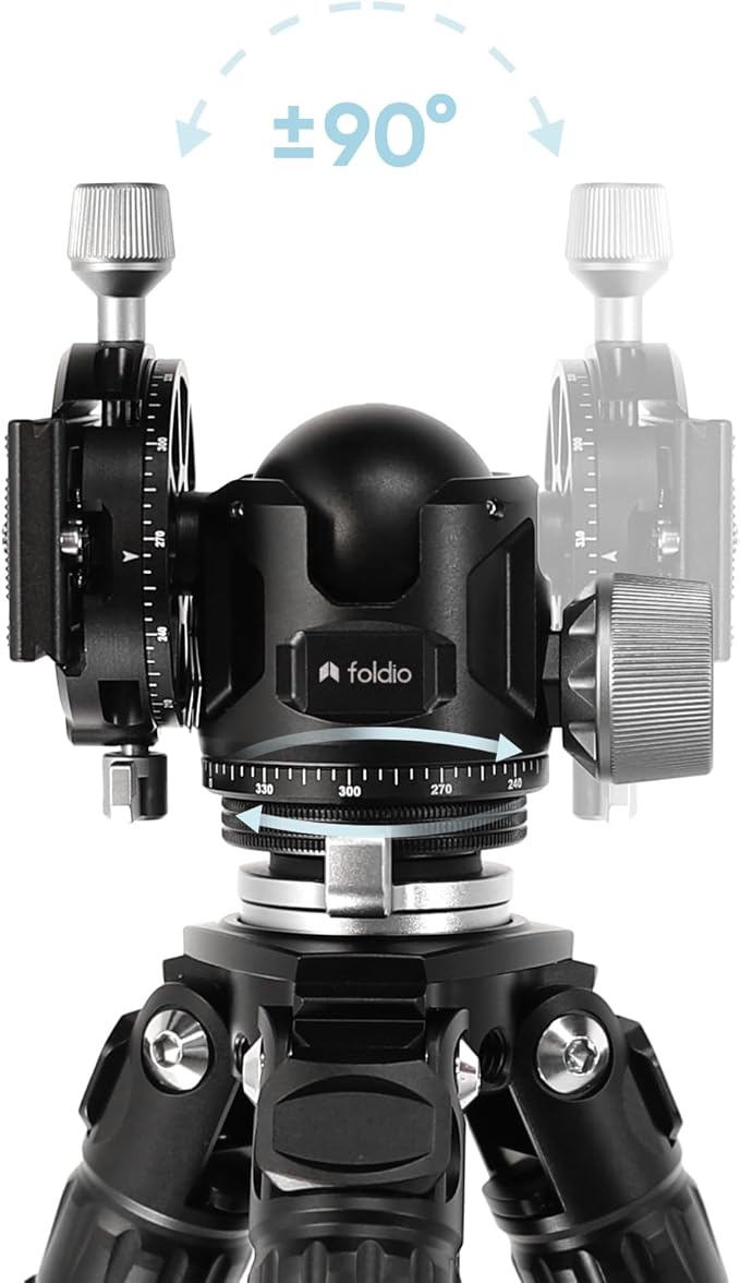 Heavy Duty Lightweight Tripods by foldio foldable studio, Portable Cell Phone & Camera Tripods with Phone Holder, for iPhone, Android, Tripod for Photo Video Shooting (Heavy Duty Tripod - Carbon)