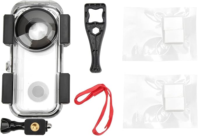 Waterproof Housing Case, Insta 360 ONE X2 Dive 360°Panoramic Camera Case with Anti Fog Film Tool Kit Underwater Shooting Gear for Surfing Rafting Snorkeling