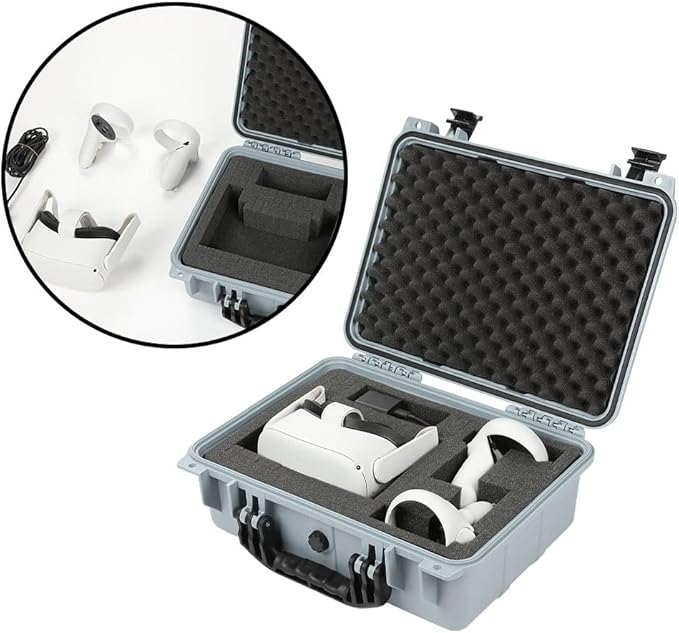 VR Carrying Case Outdoor Portable Storage Box Protector Glasses Bags(Grey)