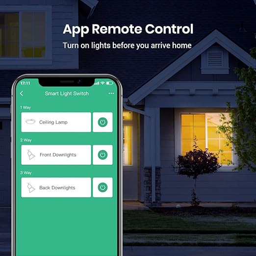 BroadLink Smart Light Switch, No Neutral Wire Required, Single Pole with App and Voice Control, 3-Gang Touch Timer Switch, Compatible with Alexa, Google Assistant, IFTTT, Siri Shortcuts, Hub Included