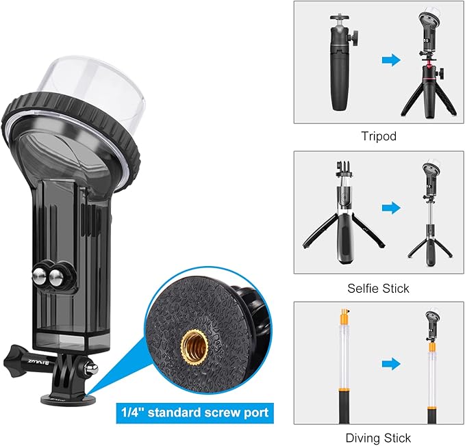 PULUZ Waterproof Housing Case for DJI Osmo Pocket 2, 60m Deep Diving Protective Housing Shell for Underwater Photography