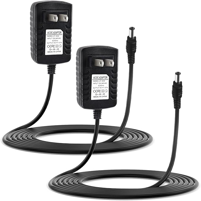 2Pcs 30W Power Adapter Replacement for Echo Show 8 (3rd Gen), Echo Show 10 (3rd Gen), Echo Show 15, Echo Show 21, Echo (3rd/4th Gen) - 5ft 30W Power Supply Adapter Charger Cable, Fast Charging Plug