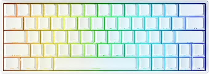 Hyekit Irock ND63 PRO Rapid Trigger Magnetic Switch Gaming Keyboard, 60% 63 Keys Wired Mechanical Keyboard w/Hyper-Fast Actuation, Actuation Point Adjustable, 8K Hz Polling Rate, RGB HotSwap, White