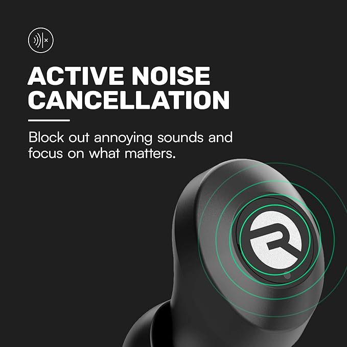 Raycon Everyday Earbuds Classic Bluetooth Wireless with Microphone - Stereo Sound, Active Noise Canceling, in-Ear Bluetooth Headset True Wireless Earbuds 32 Hours Playtime (Blue)