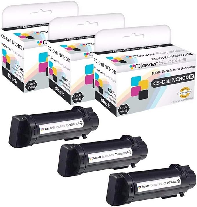 CS Replacement Toner Cartridge Compatible with Dell H625cdw NCH0D Black H625cdw H825cdw S2825cdn 3 Set