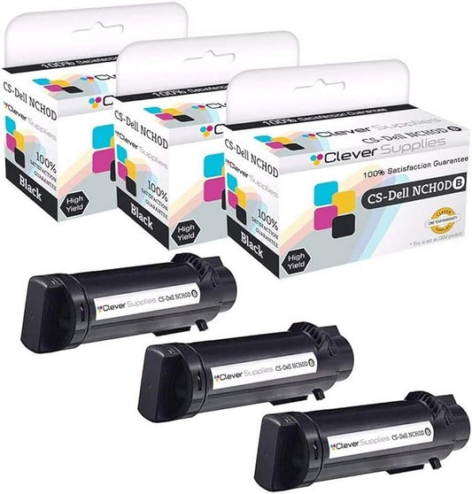 CS Replacement Toner Cartridge Compatible with Dell H625cdw NCH0D Black H625cdw H825cdw S2825cdn 3 Set