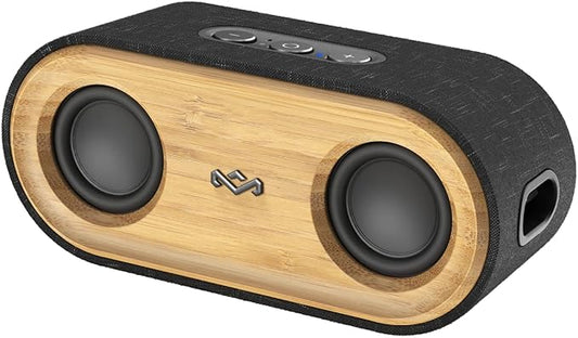 House of Marley Get Together 2 Mini: Portable Speaker with Wireless Bluetooth Connectivity, 15 Hours of Playtime and Sustainable Materials, Signature Black