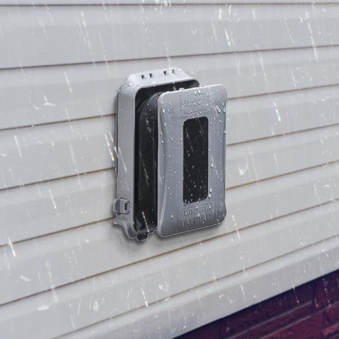 TAYMAC ML500 Single-Gang Mount 16-in-1 Flat Nonmetallic Weatherproof Vertical/Horizontal, 1-Pack, Gray